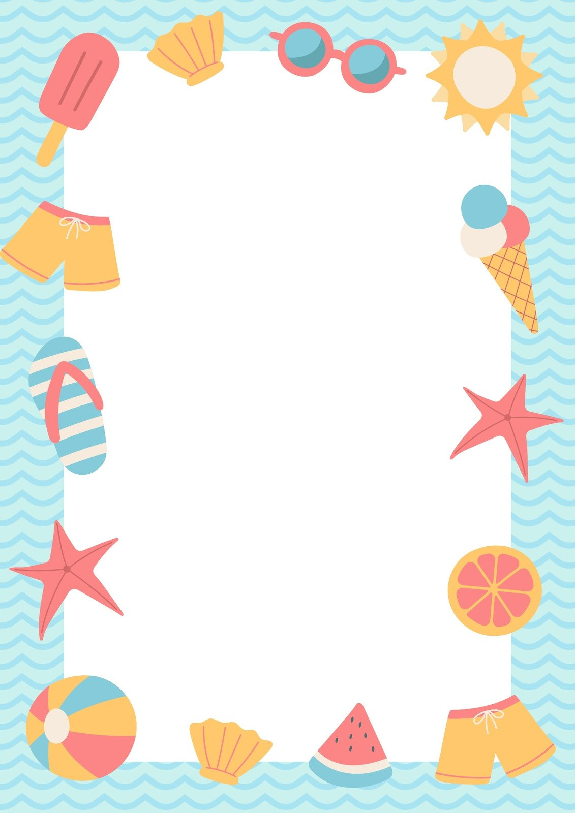 Free Printable Page Border Templates You Can Customize | Canva regarding Free Printable Summer Borders