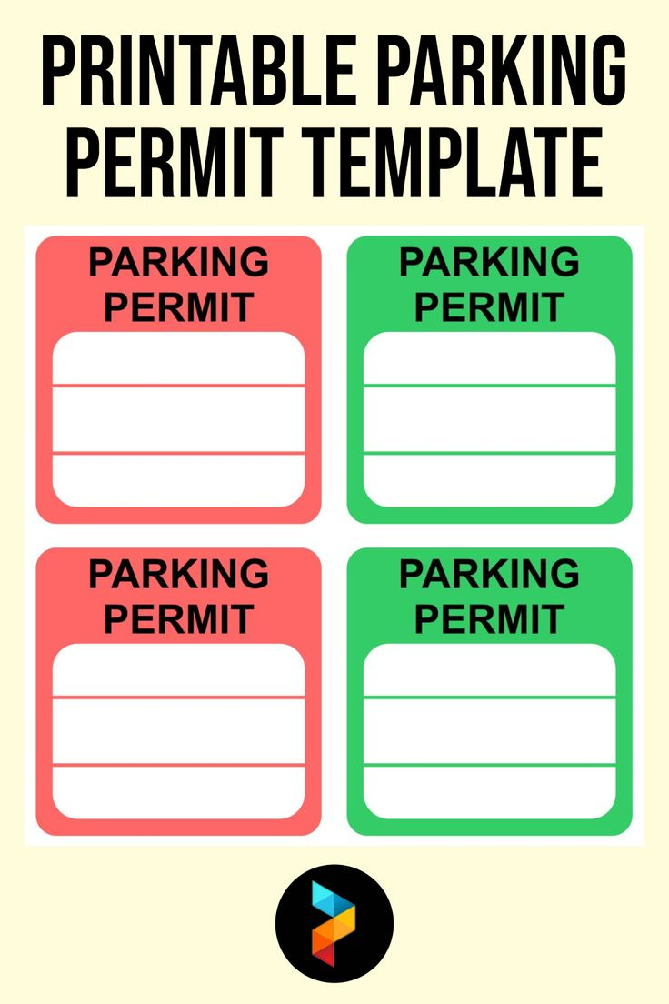 Free Printable Parking Permit Template within Free Printable Parking Permits