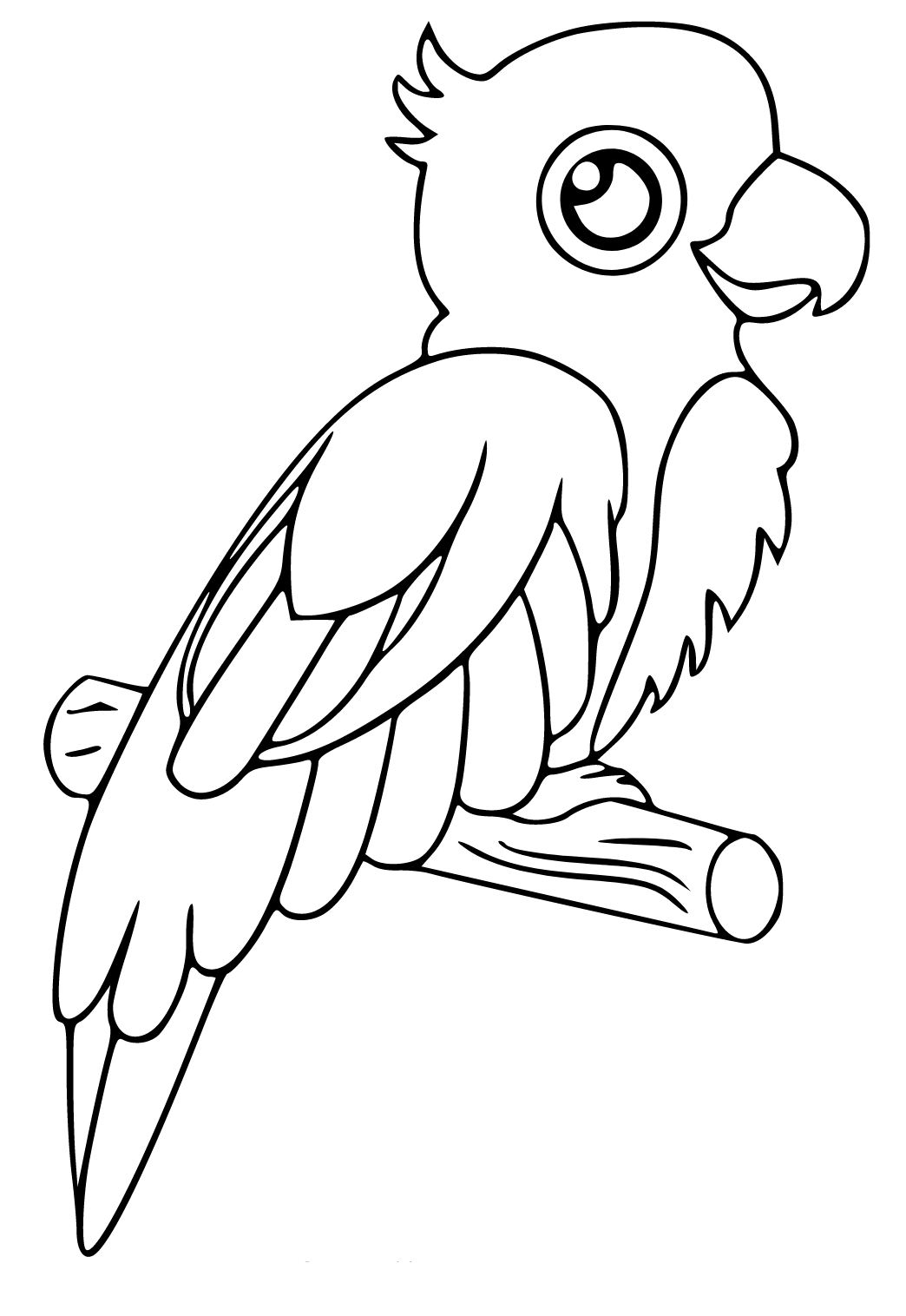 Free Printable Parrot Cute Coloring Page, Sheet And Picture For with regard to Free Printable Parrot Coloring Pages