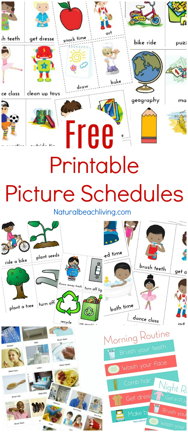 Free Printable Picture Schedule Cards - Visual Schedule Printables in Free Printable Visual Schedule For Preschool