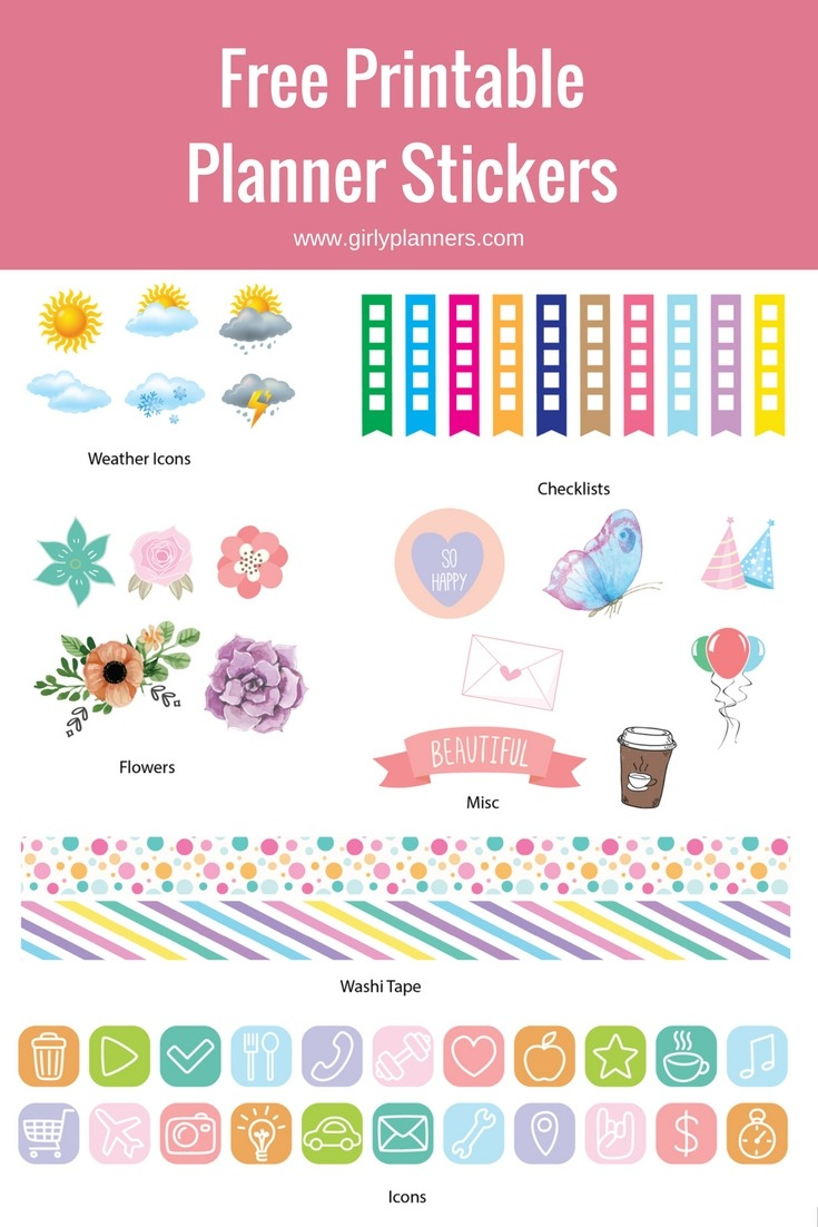 Free Printable Planner Stickers! Based On Feedback, This Is What pertaining to Free Printable Tumblr Stickers