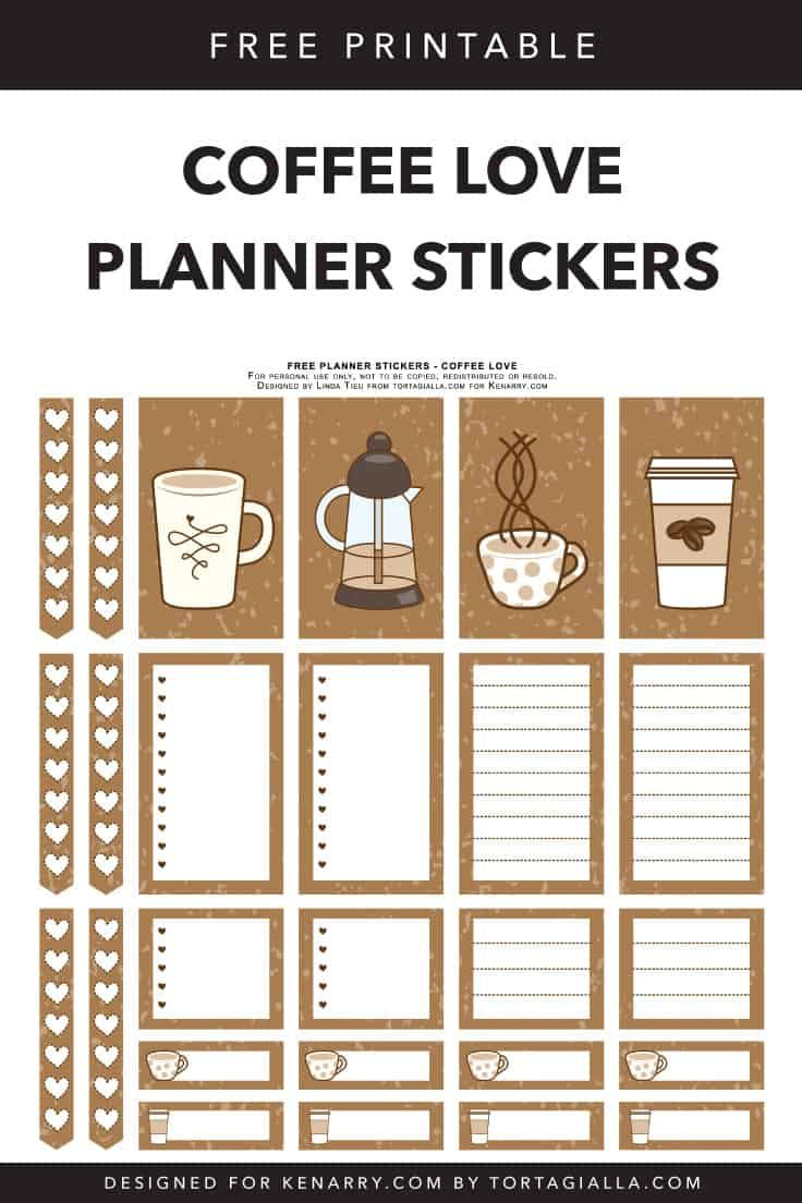 Free Printable Planner Stickers For Coffee-Lovers | Free Printable with Free Printable Planner Stickers