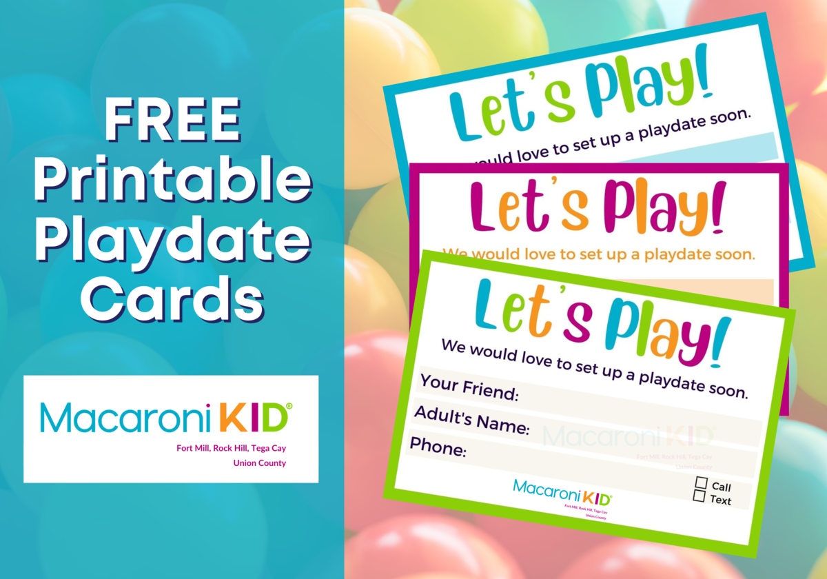 Free Printable Playdate Cards | Macaroni Kid Fort Mill - Tega Cay for Free Printable Play Date Cards