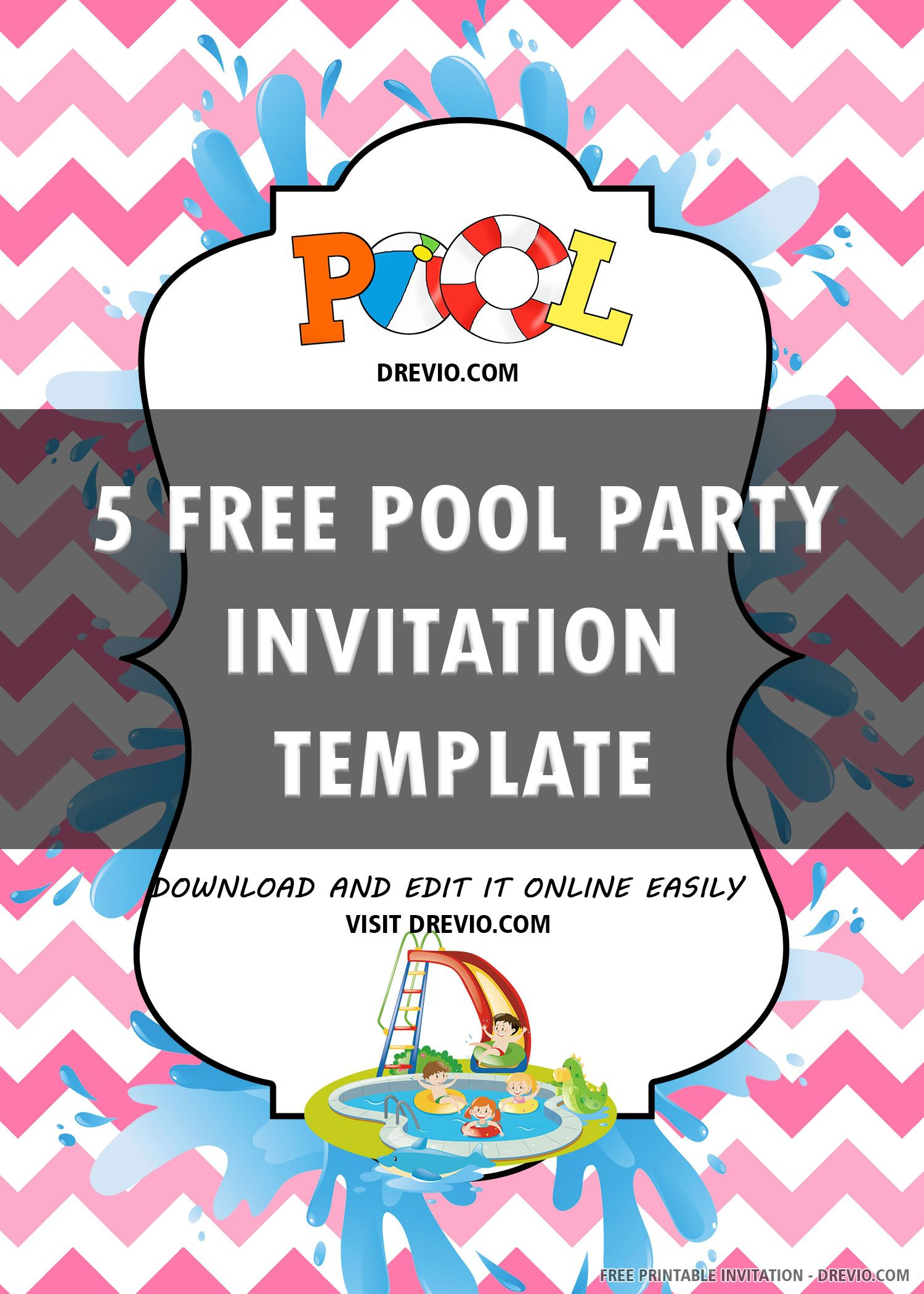 Free Printable Pool Party Invitation Templates regarding Free Printable Pool Party Birthday Invitations