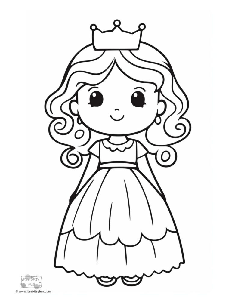 Free Printable Princess Coloring Pages - Itsy Bitsy Fun throughout Free Printable Princess Coloring Pages