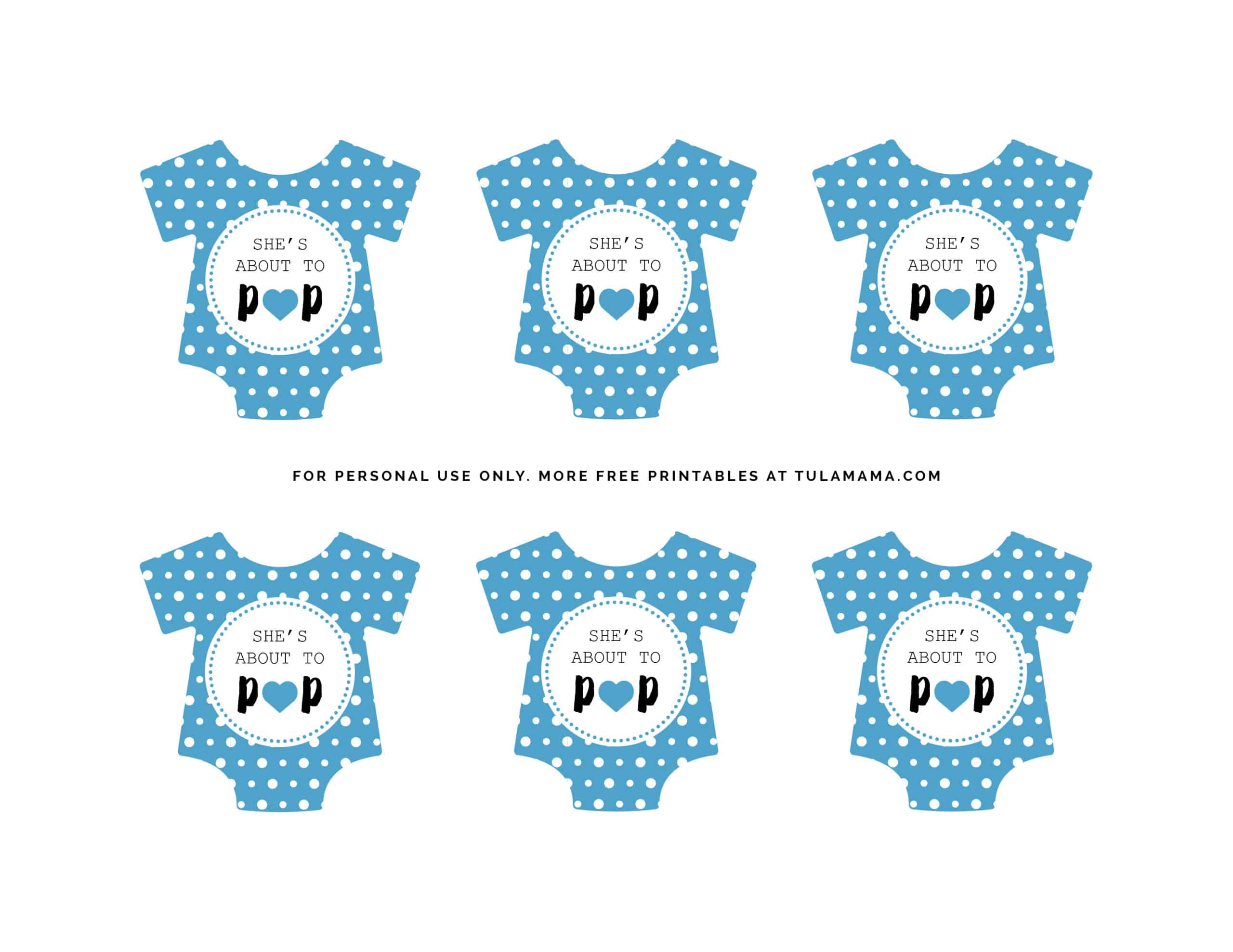 Free Printable &amp;quot;Ready To Pop Baby Shower&amp;quot; Printables - Tulamama in Free Printable She&amp;amp;#039;s Ready to Pop Labels