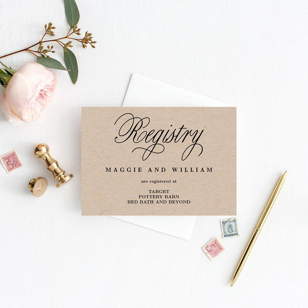 Free Printable Registry Cards - Free Printable regarding Free Printable Registry Cards