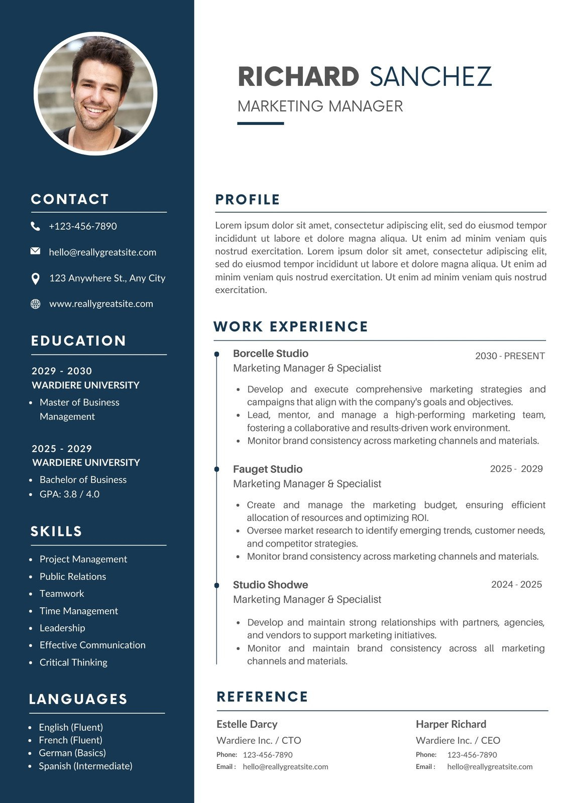 Free Printable Resume Templates You Can Customize | Canva with Free Printable Resume Builder