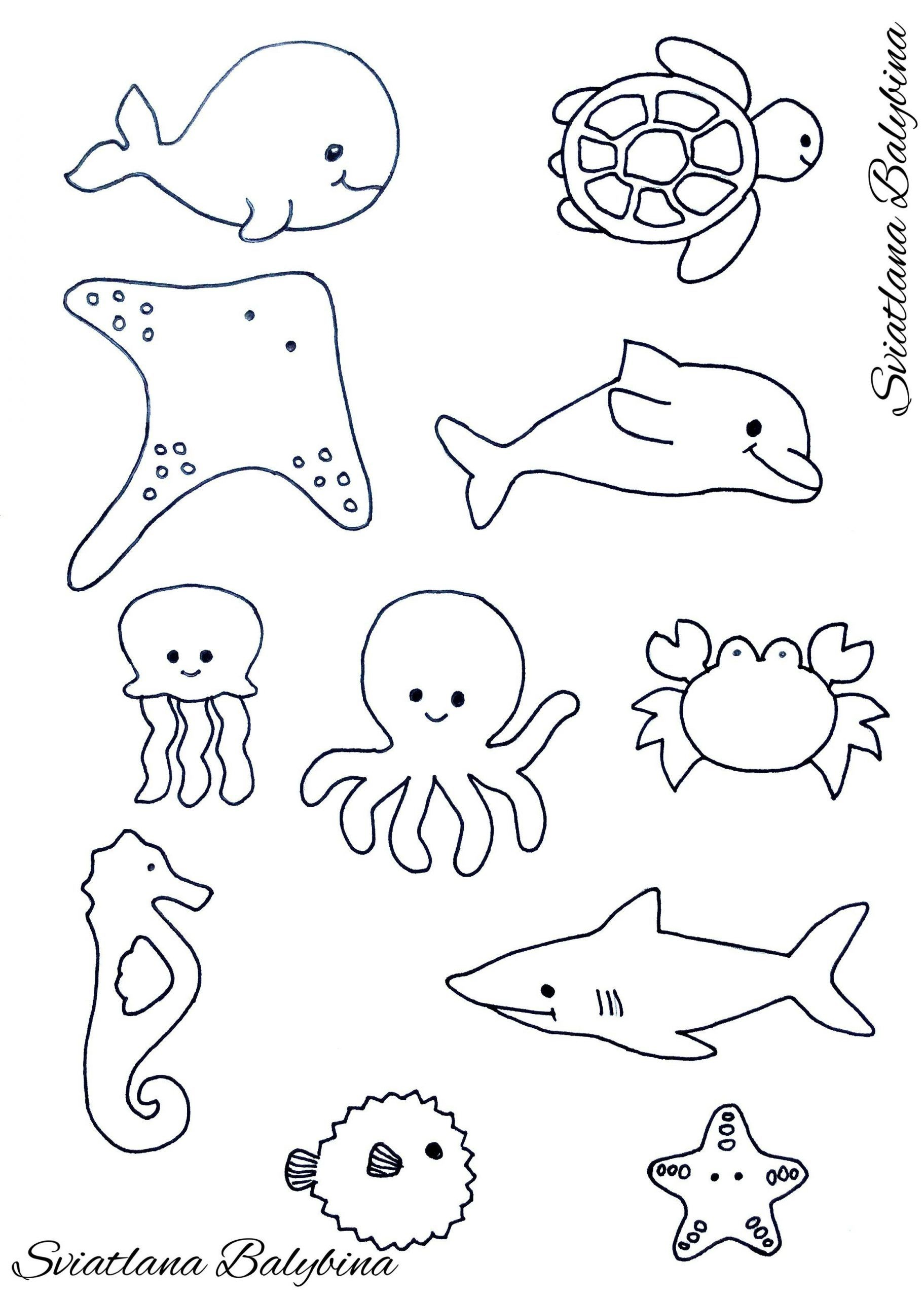 Free Printable Sea Creatures | Animal Templates, Animal Coloring intended for Free Printable Sea Creature Templates