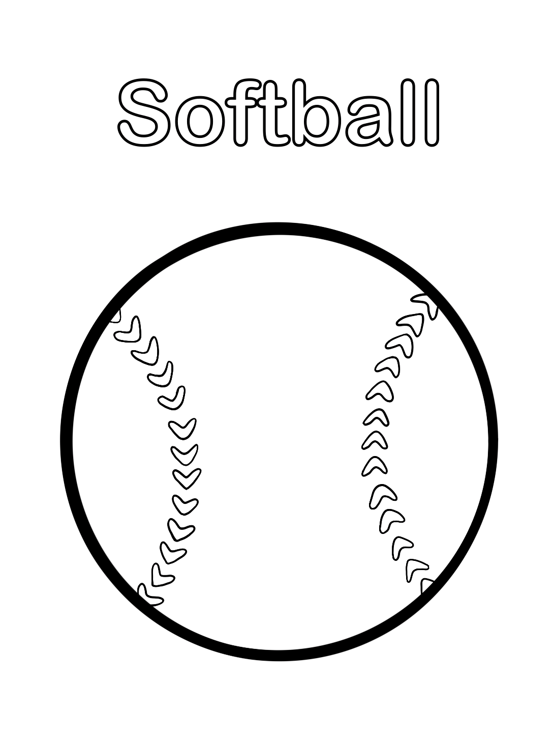 Free Printable Softball Coloring Pages Pdf For Kids for Free Printable Softball Images