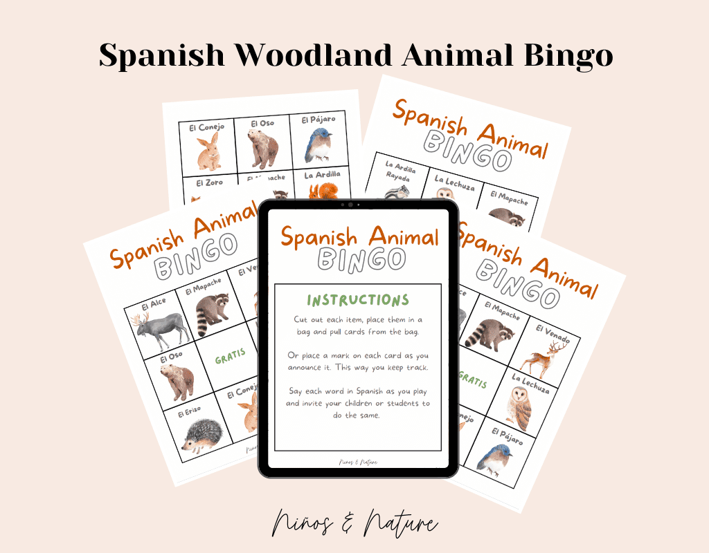 Free Printable Spanish Bingo Board - Learn Animals Names In regarding Free Printable Spanish Bingo Cards