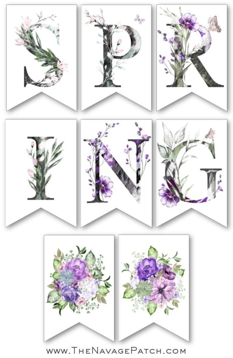 Free Printable Spring Banner | Spring Banner, Spring Printables regarding Free Printable Spring Decorations