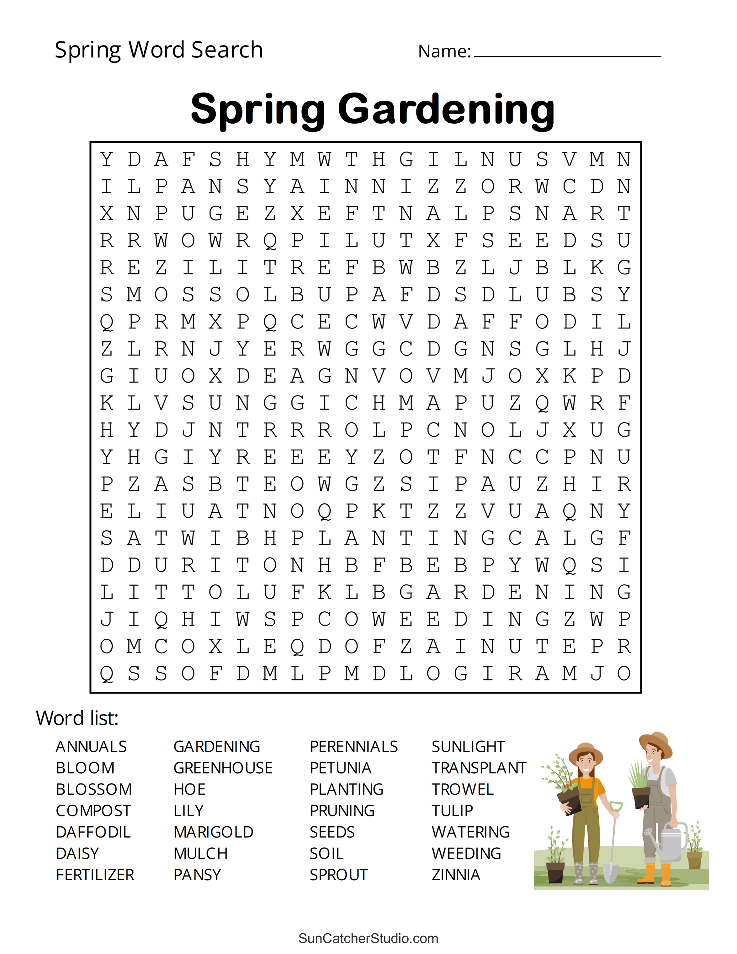 Free Printable Spring Word Search Puzzles – Diy Projects, Patterns for Free Printable Word Search Puzzles Adults Large Print