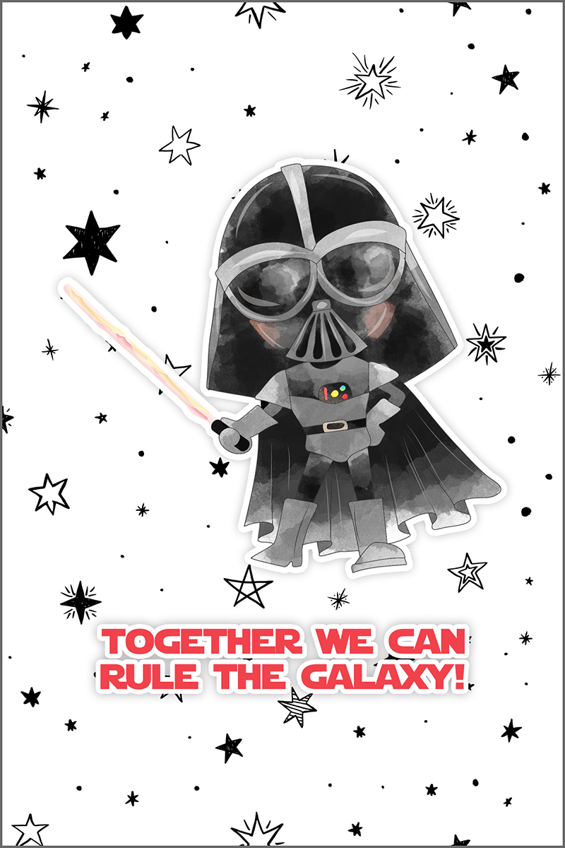 Free Printable Star Wars Father&amp;#039;S Day Cards - The Cottage Market for Star Wars Printable Cards Free