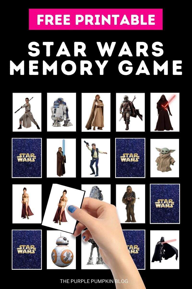 Free Printable Star Wars Memory Game Cards For May The 4Th! with regard to Star Wars Printable Cards Free