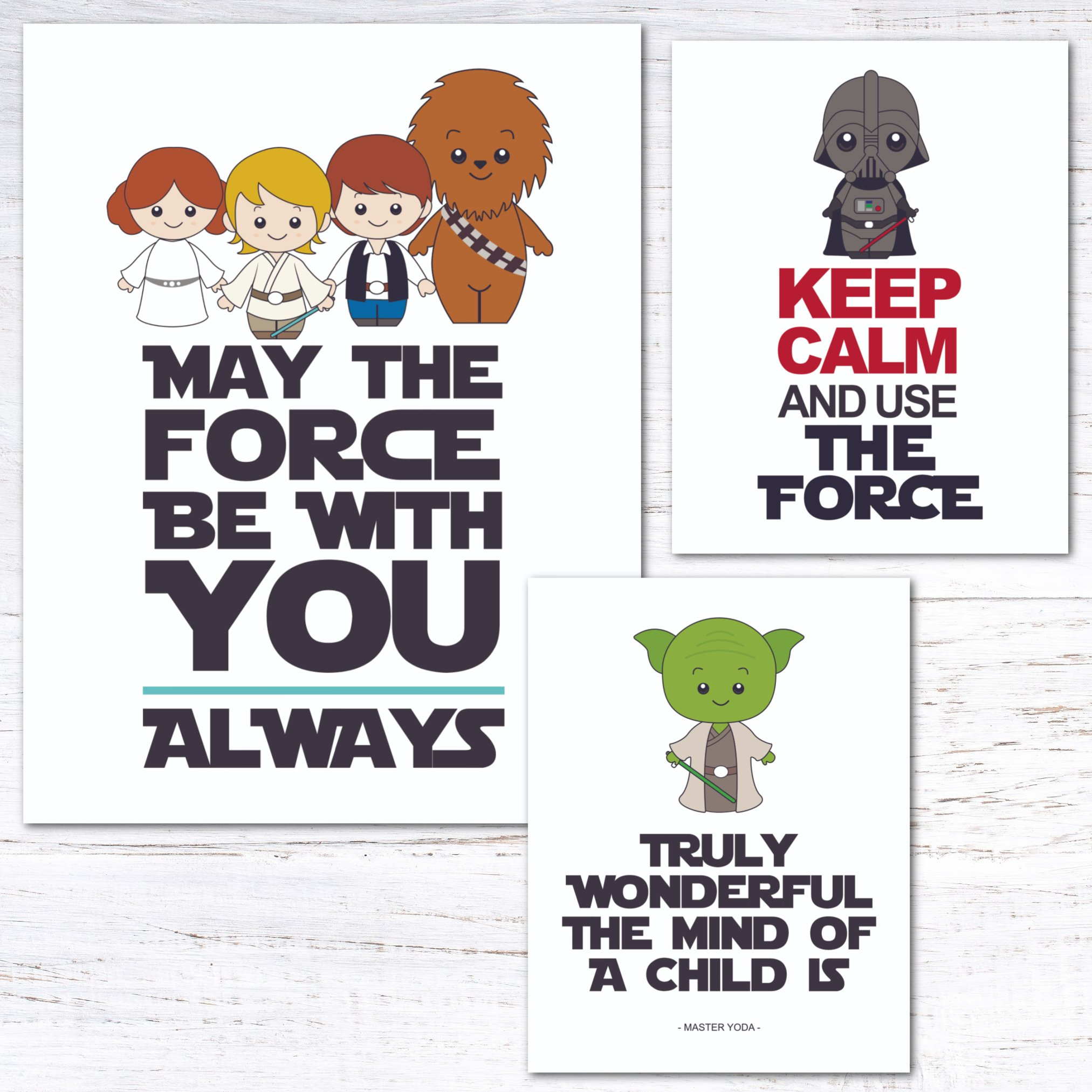 Free Printable Star Wars Themed Wall Art — Krafty Planner inside Free Star Wars Printables