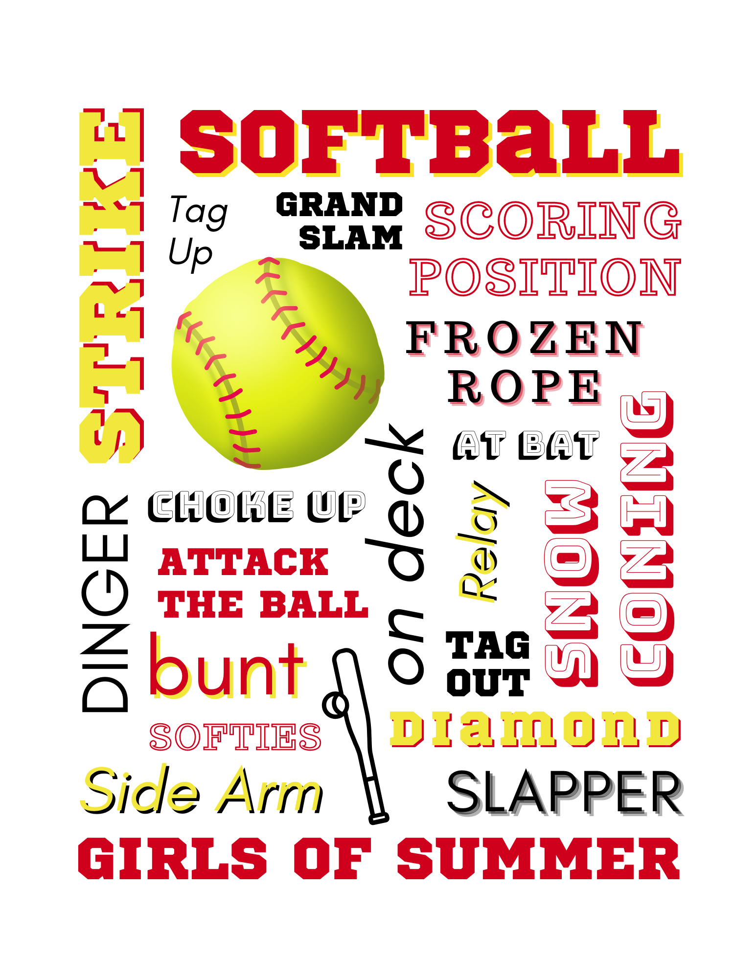 Free Printable Subway Art For Your Favorite Softball Lover – Team for Free Printable Softball Images