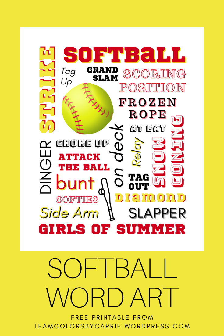 Free Printable Subway Art For Your Favorite Softball Lover – Team with regard to Free Printable Softball Images