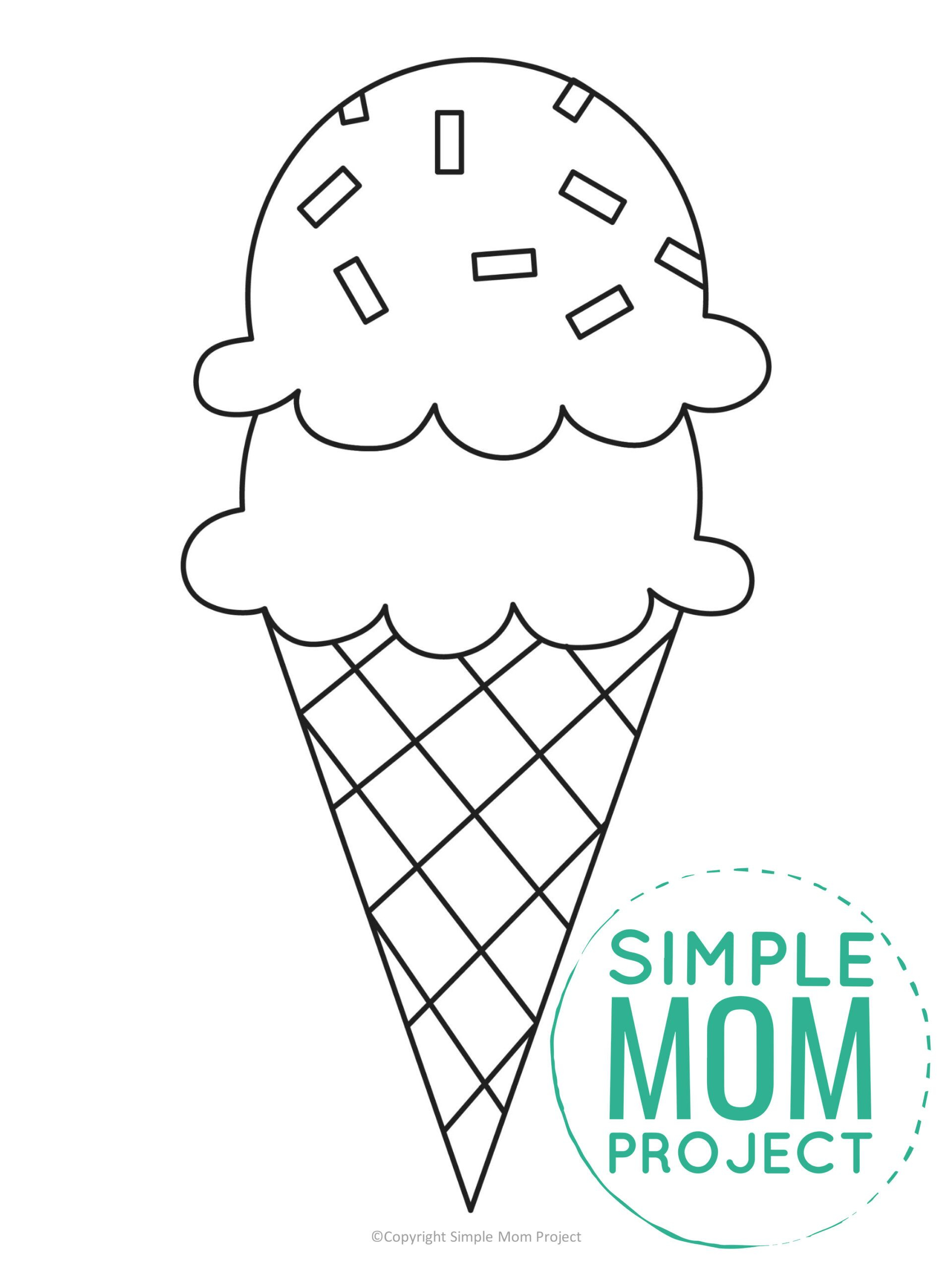 Free Printable Summer Ice Cream Template For Kids regarding Ice Cream Cone Template Free Printable