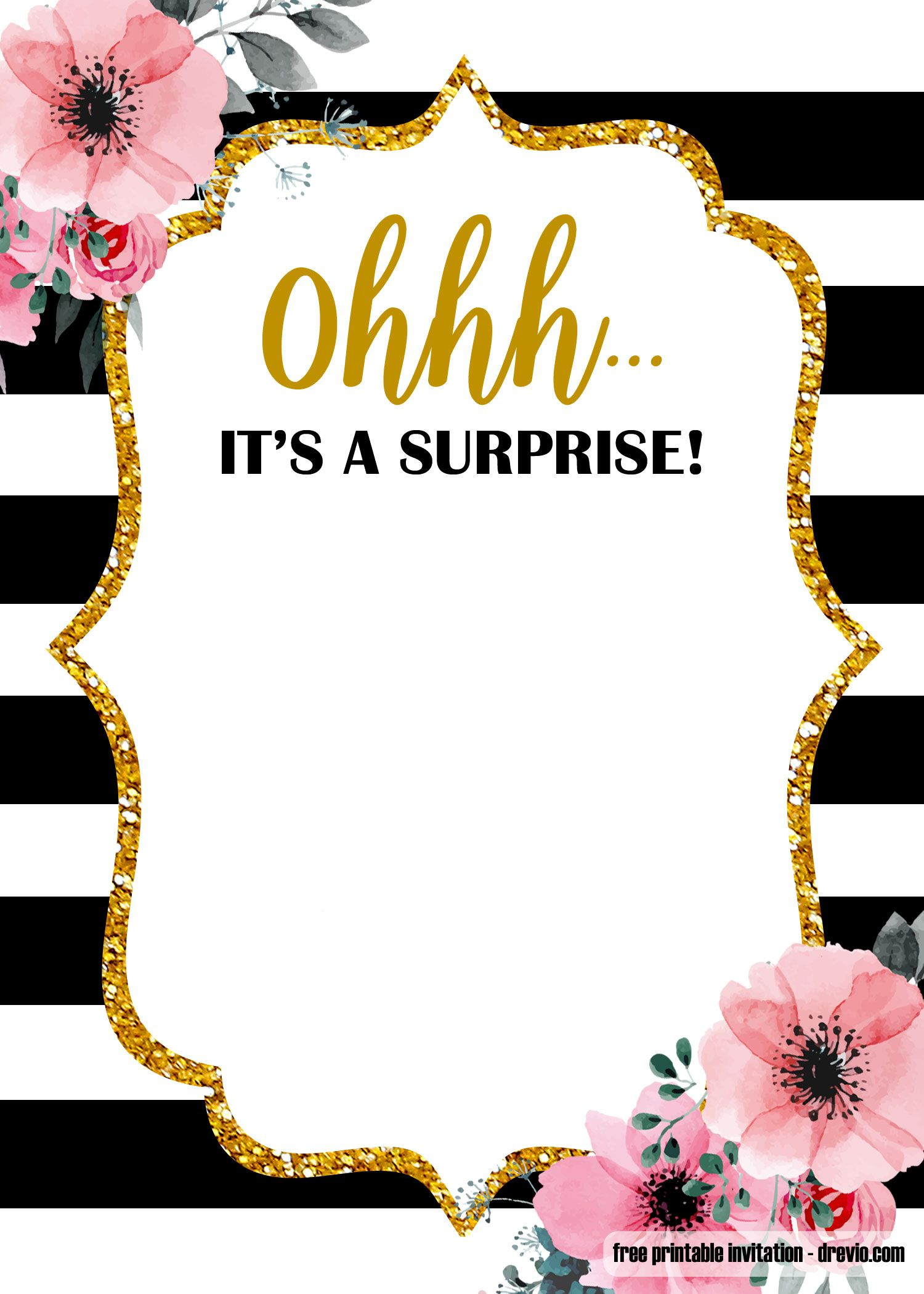 Free Printable Surprise Party Birthday Invitation Templates | Free in Free Printable Surprise Party Invitation Templates