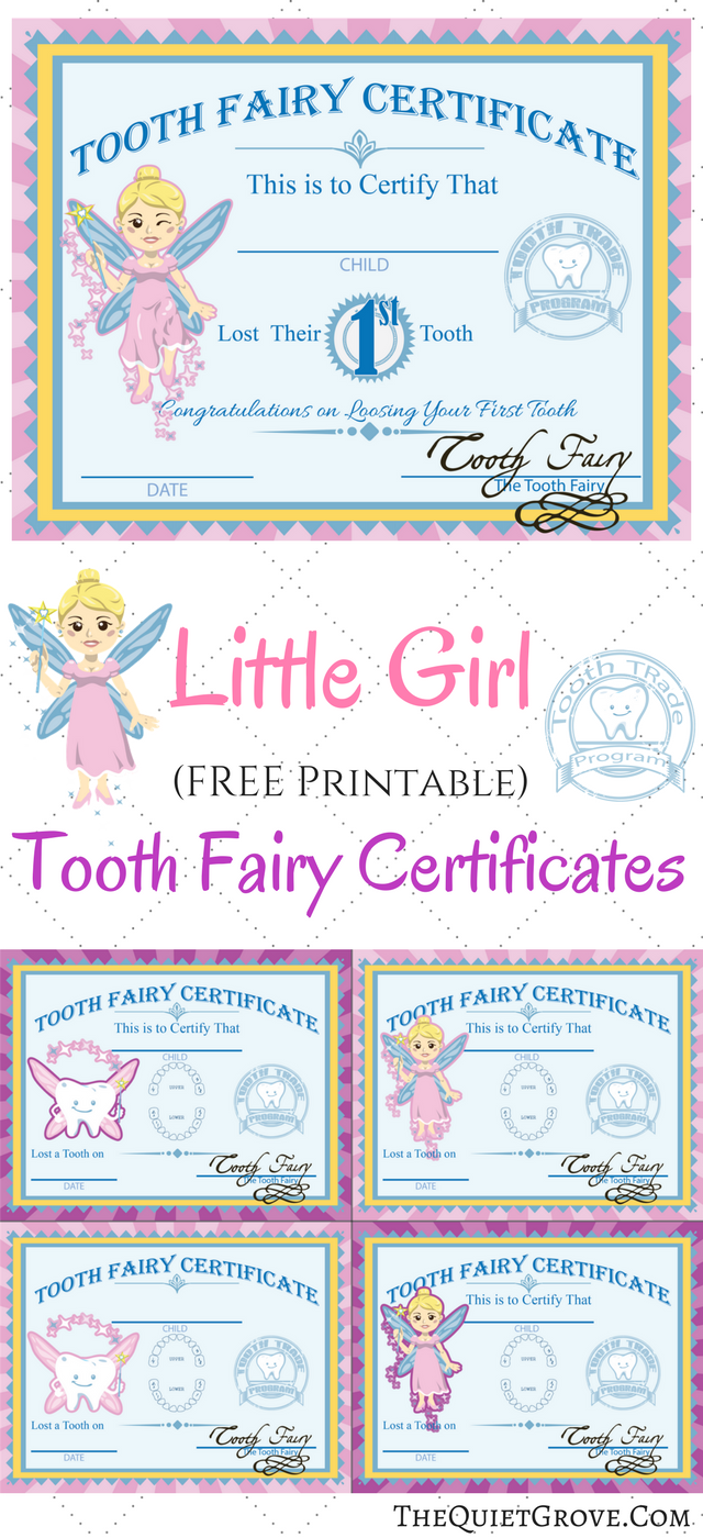 Free Printable Tooth Fairy Certificates regarding Free Printable Tooth Fairy Certificate