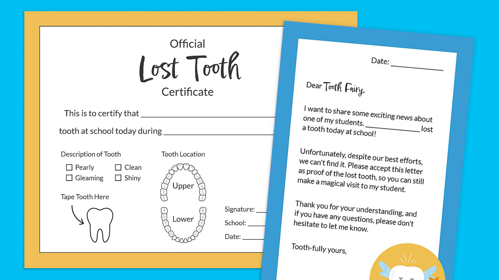 Free Printable Tooth Fairy Letters And Lost Tooth Certificate pertaining to Free Printable Tooth Fairy Letters