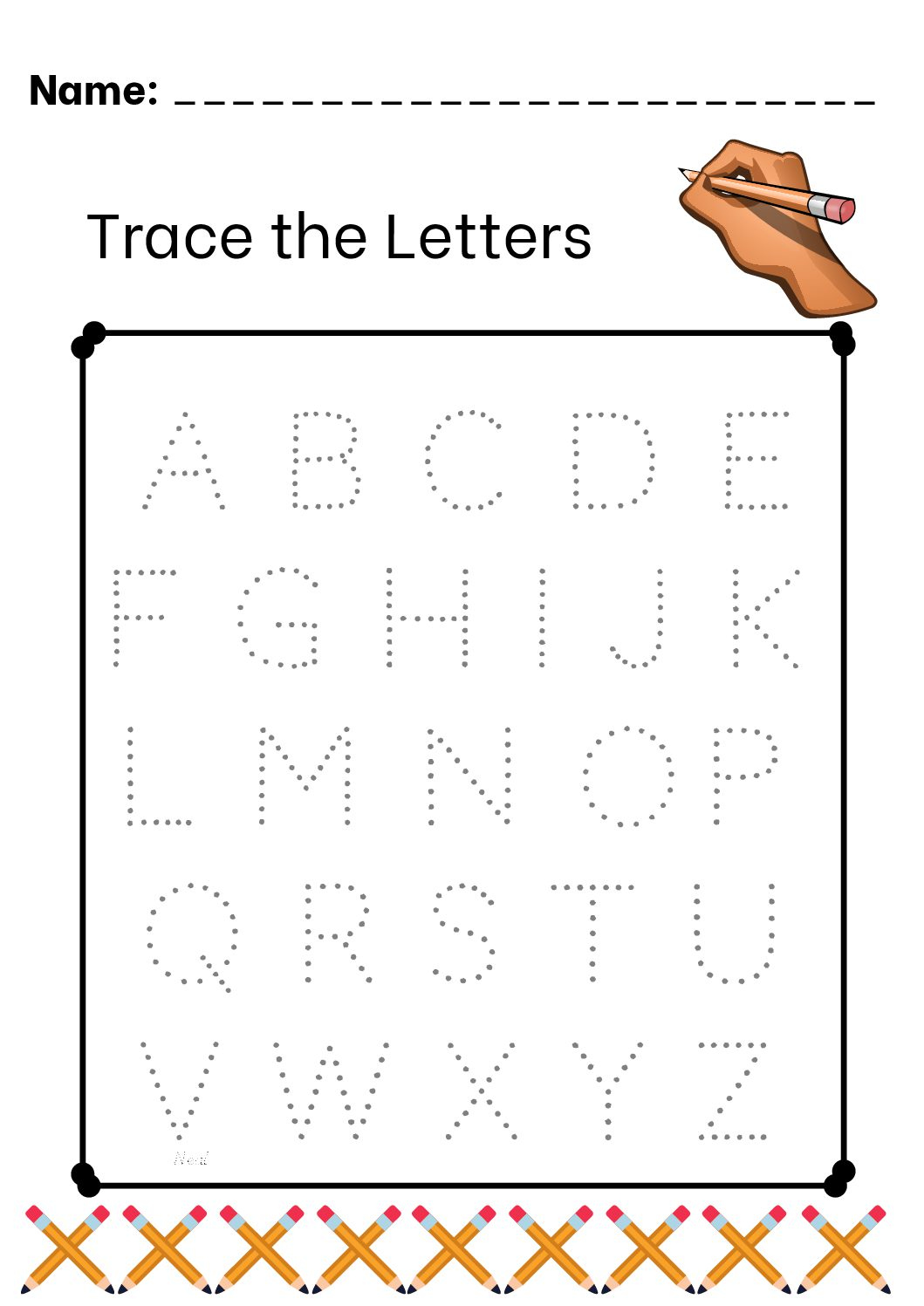 Free Printable Trace The Letters Worksheet • Teacha! in Free Printable Tracing Letters