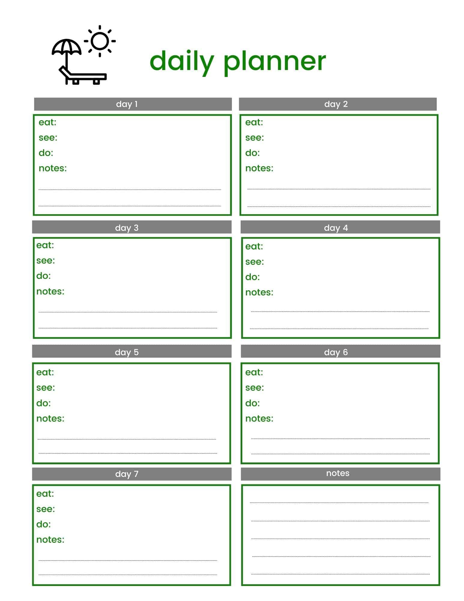 Free Printable Travel Planner - This Big Adventure within Free Printable Trip Planner