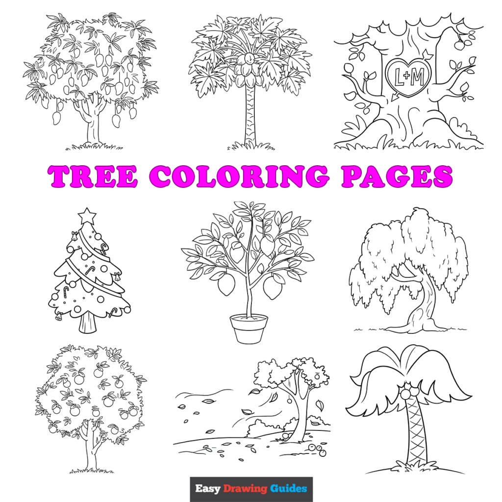 Free Printable Tree Coloring Pages For Kids with regard to Tree Coloring Pages Free Printable