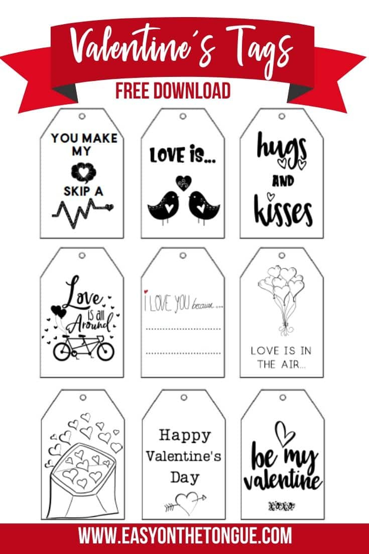 Free Printable Valentines Gift Tags throughout Free Printable Valentine Tags