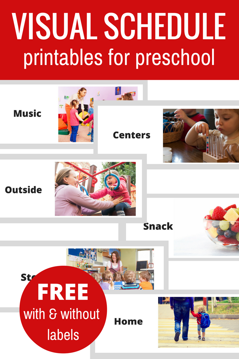 Free Printable Visual Schedule For Preschool - No Time For Flash Cards regarding Free Printable Visual Schedule For Preschool