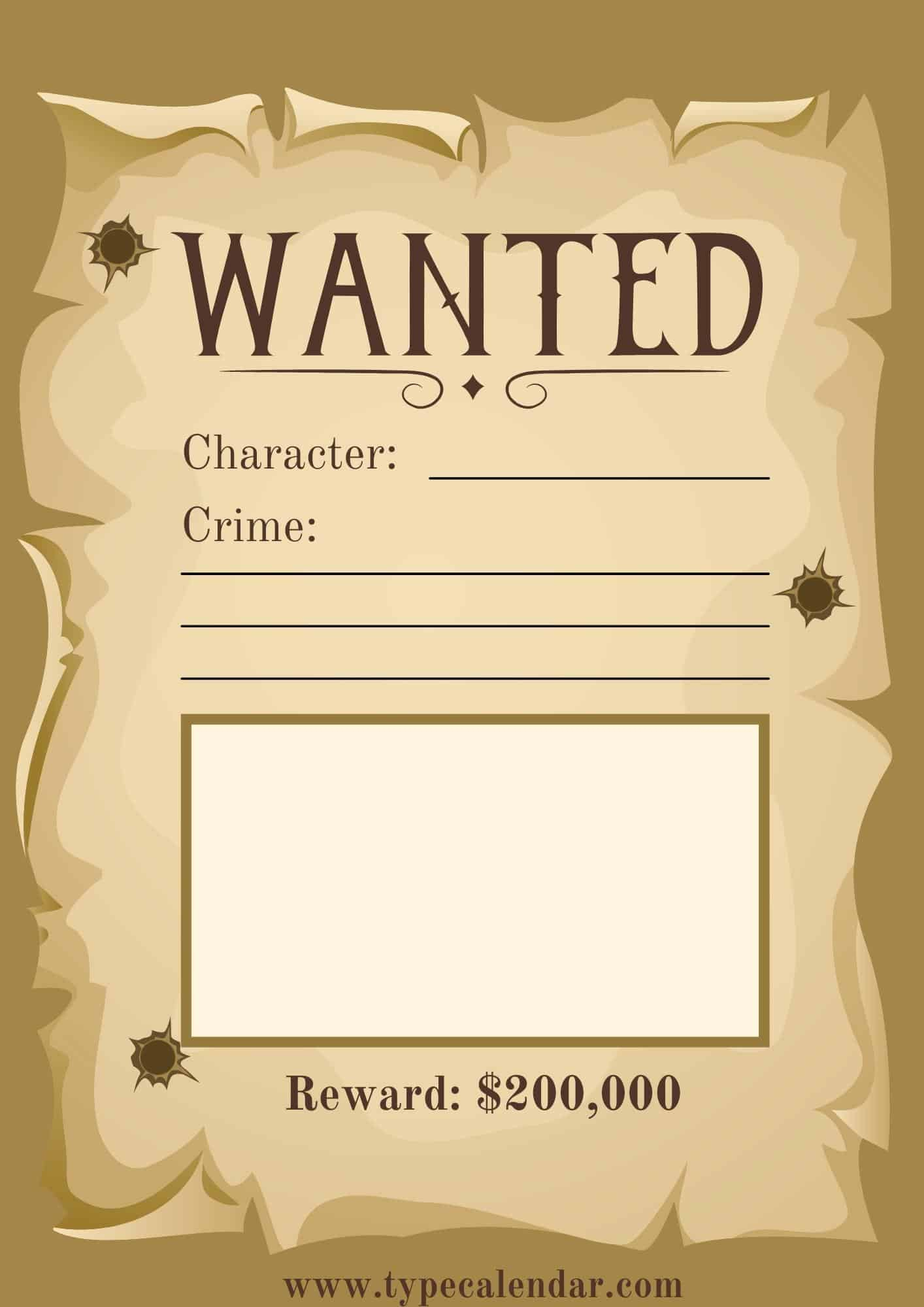 Free Printable Wanted Poster Templates [Word, Pdf] One Piece intended for Wanted Poster Printable Free