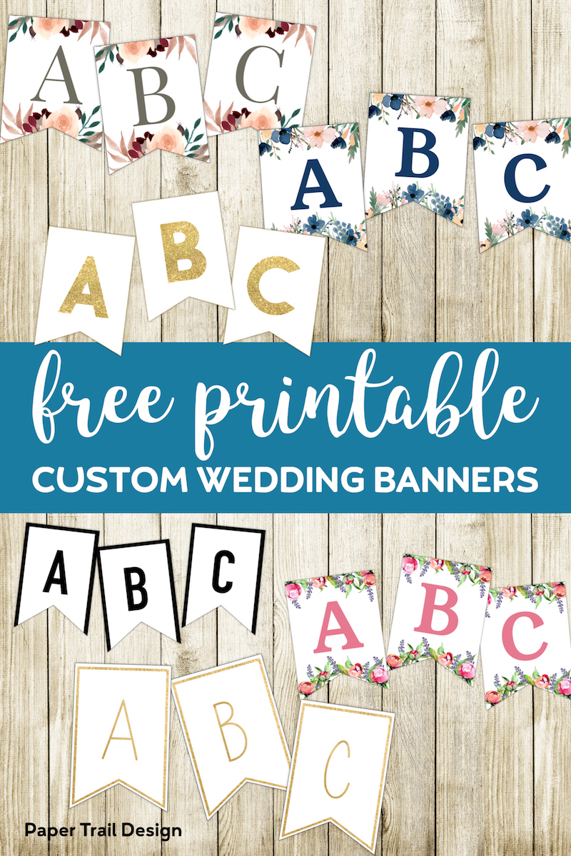 Free Printable Wedding Banners - Paper Trail Design with Free Printable Wedding Banner Letters