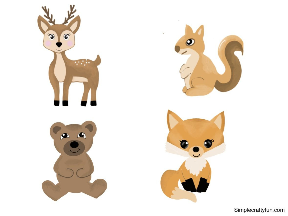 Free Printable Woodland Animals For Crafts - intended for Free Printable Woodland Animal Templates