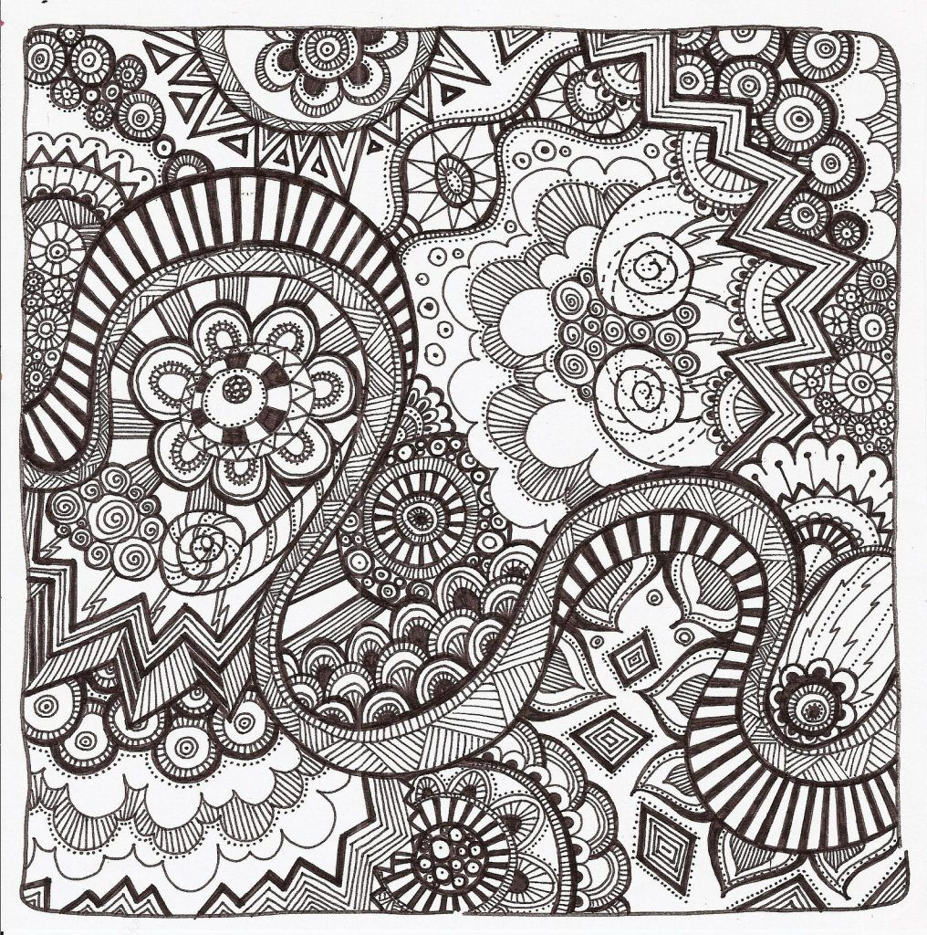 Free Printable Zentangle Coloring Pages For Adults | Abstract inside Free Printable Zen Coloring Pages