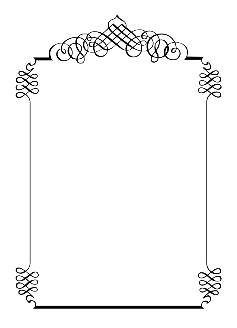 Free Printables For Happy Occasions : Diy: Calligraphic Frame intended for Free Printable Wedding Clipart Borders