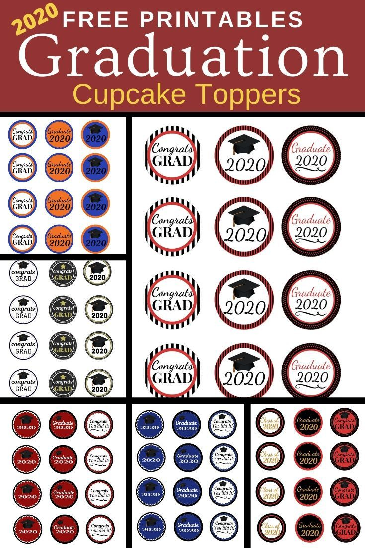 Free Printables: Graduation Cupcake Toppers | Graduation Cupcake pertaining to Free Printable Graduation Cupcake Toppers