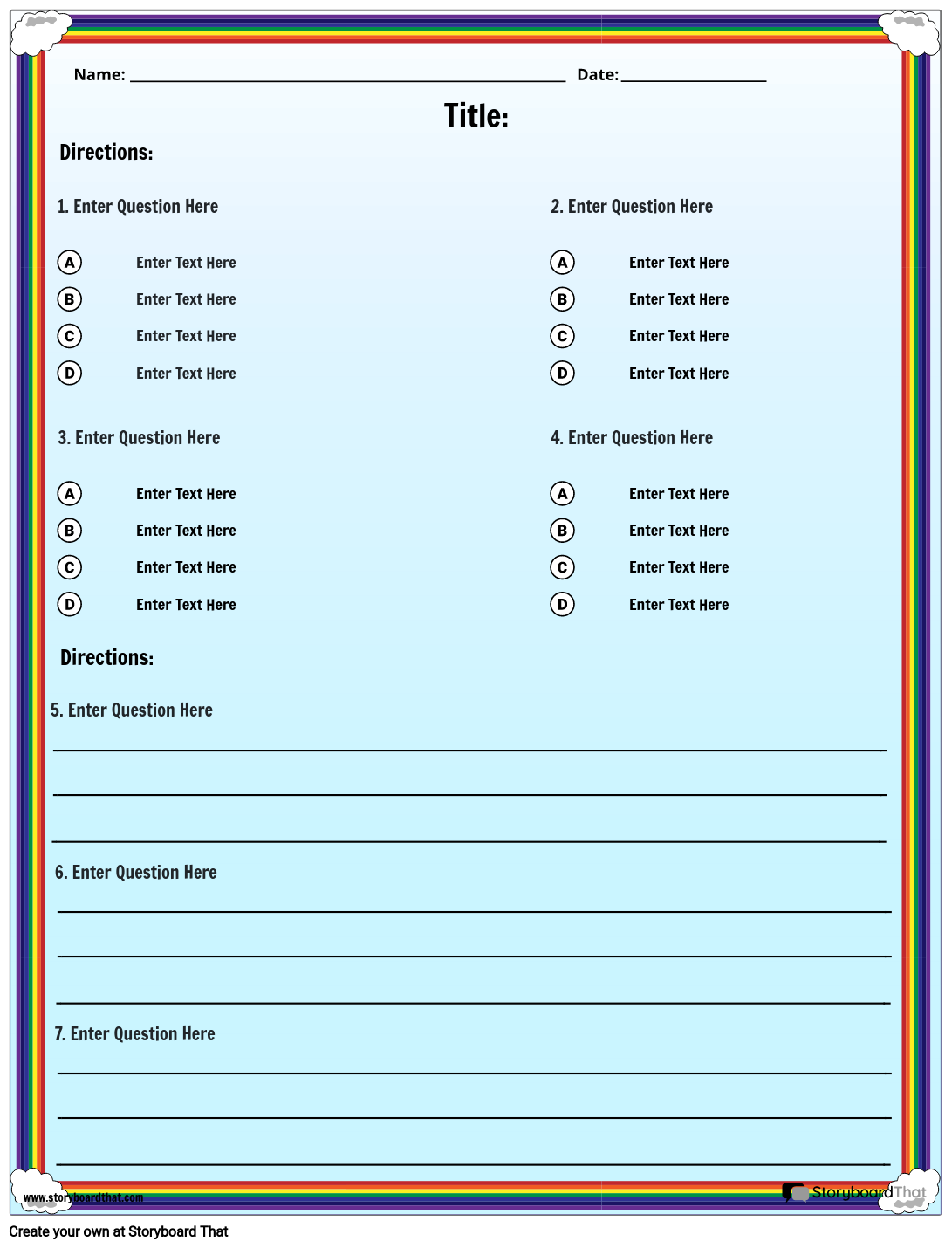 Free Quiz Maker: Online Templates For Teachers&amp;#039; Tests throughout Quiz Generator Free Printable