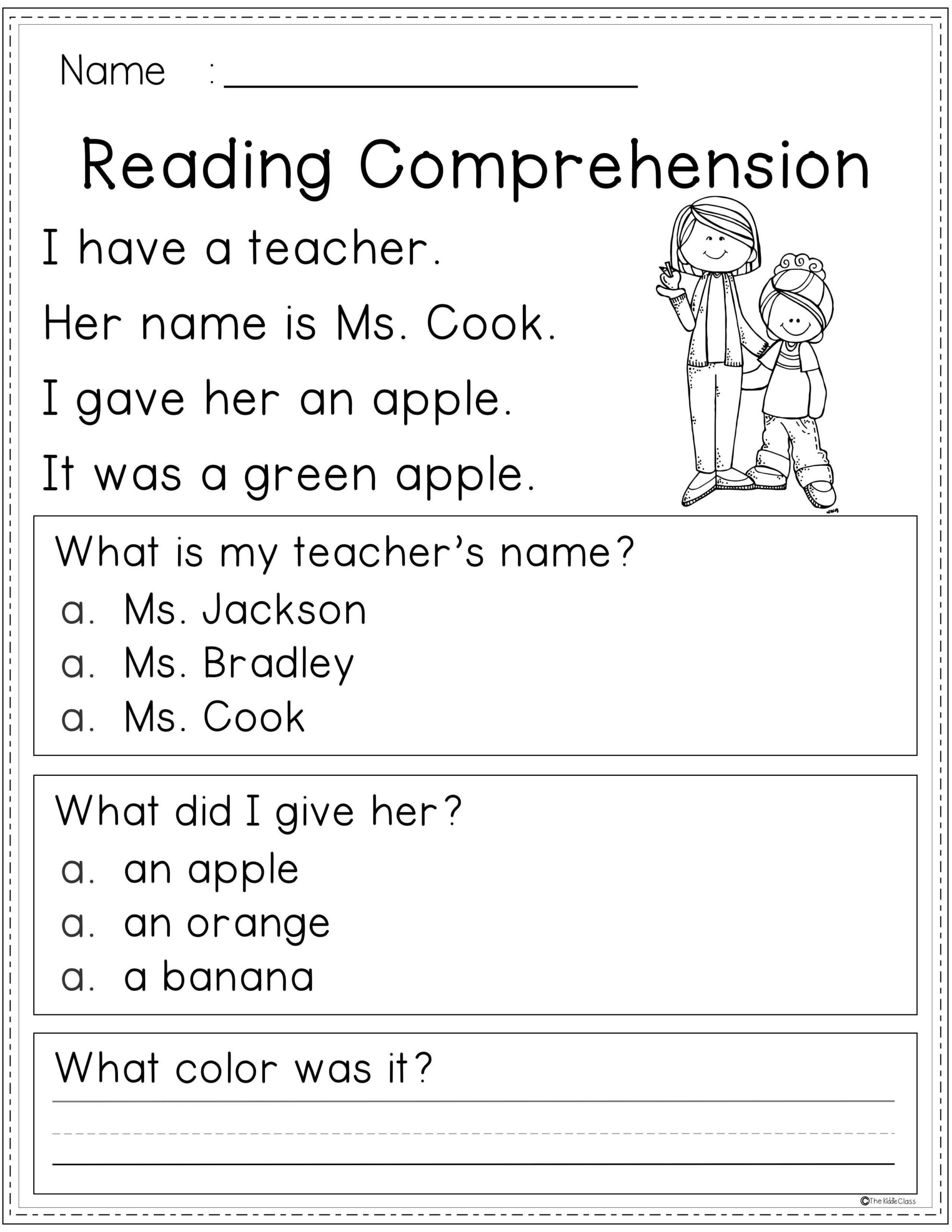 Free Reading Comprehension | Reading Comprehension Worksheets pertaining to Free Printable Grade 1 Reading Comprehension Worksheets