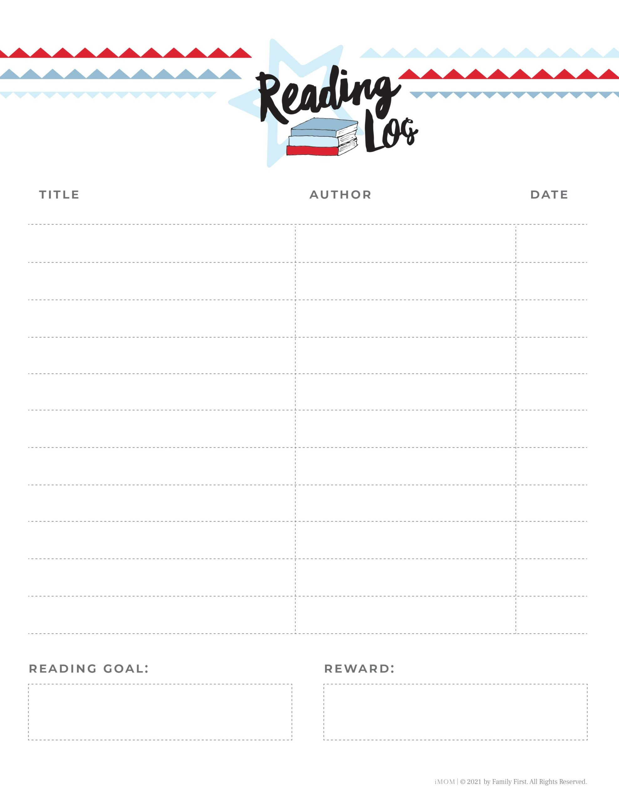 Free Reading Log Printable For Kids - Imom within Free Printable Reading Logs for Children