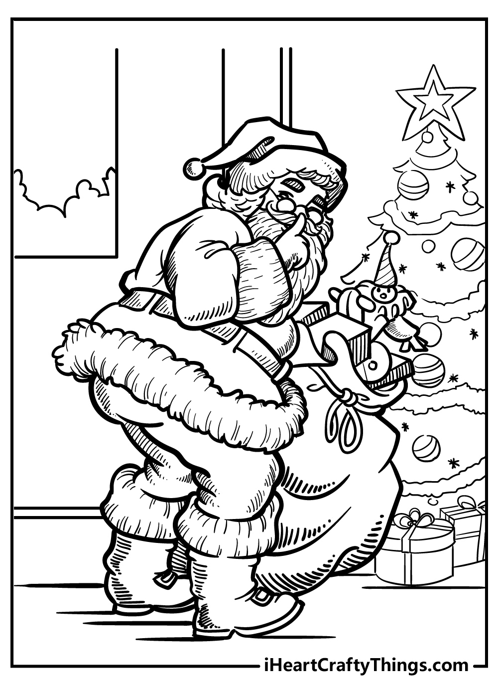 Free Santa Coloring Pages - Festive Printables For Christmas with Santa Coloring Pages Printable Free