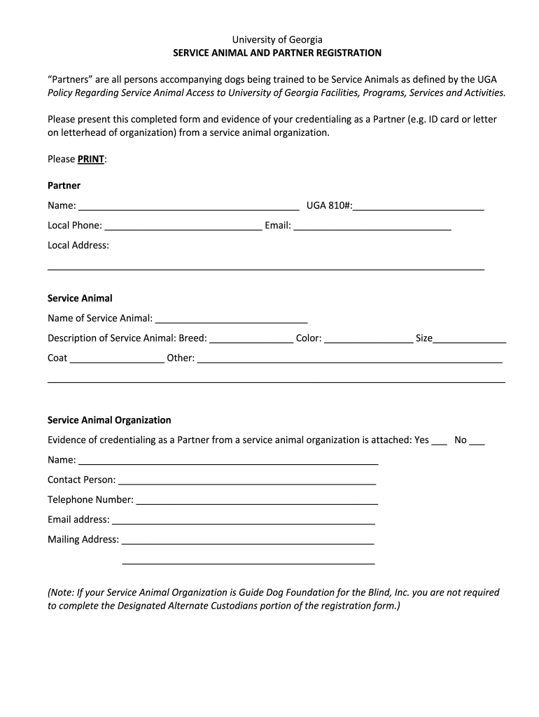 Free Service Dog Certification Download: Fill Out &amp;amp; Sign Online with Free Printable Service Dog