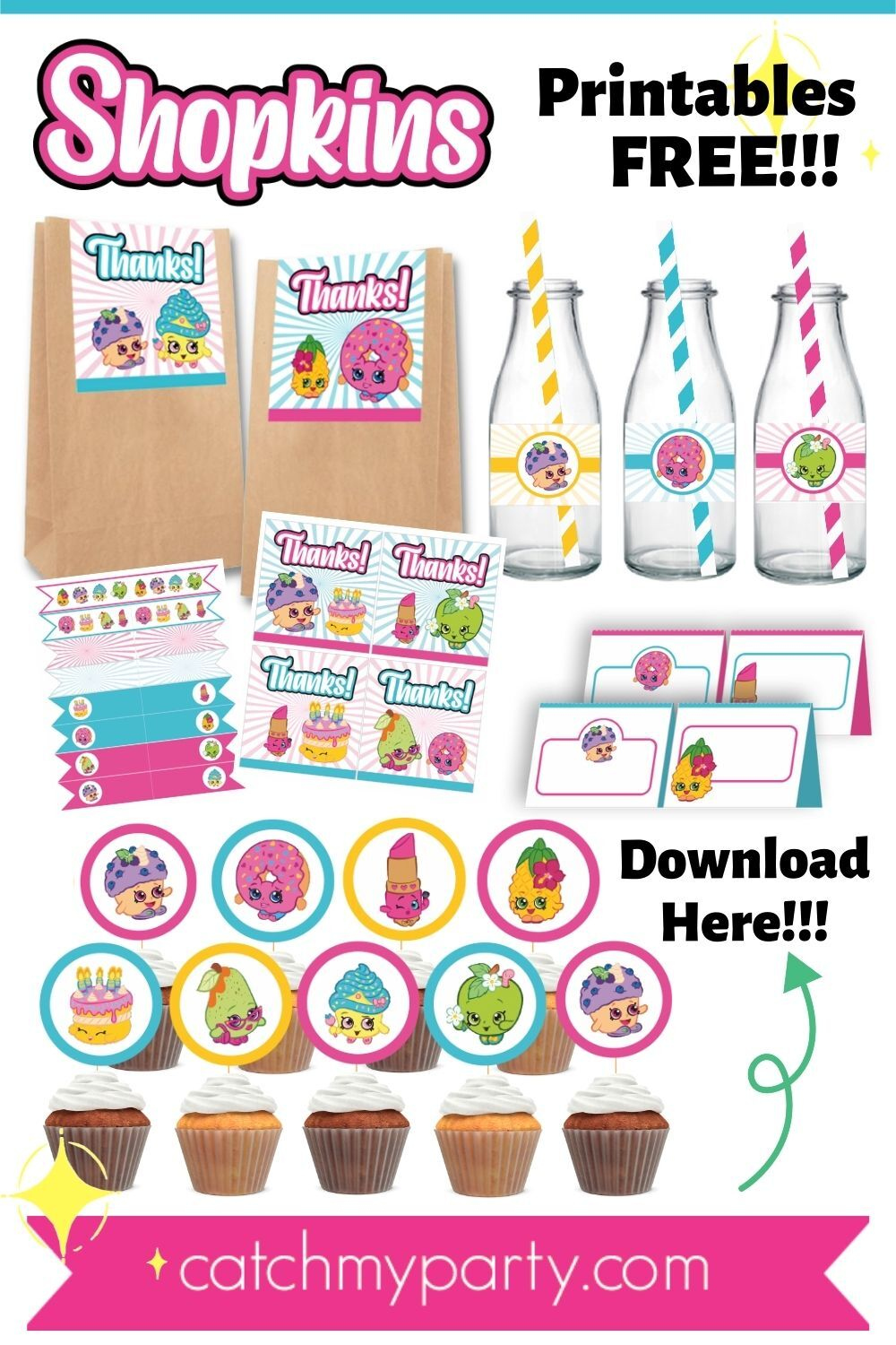 Free Shopkins Party Printables To Decorate Your Birthday! | Catch intended for Free Shopkins Party Printables