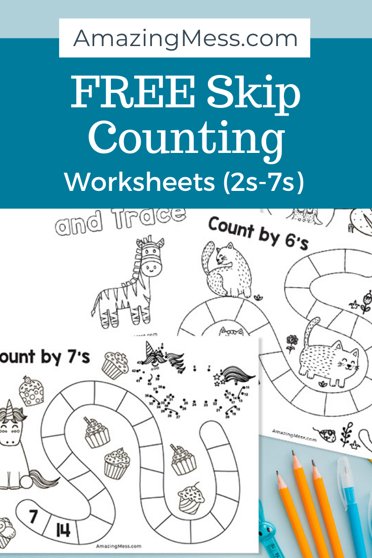 Free Skip Counting Worksheets (Count, Color, Trace #2-7) - Amazing regarding Free Printable Skip Counting Worksheets