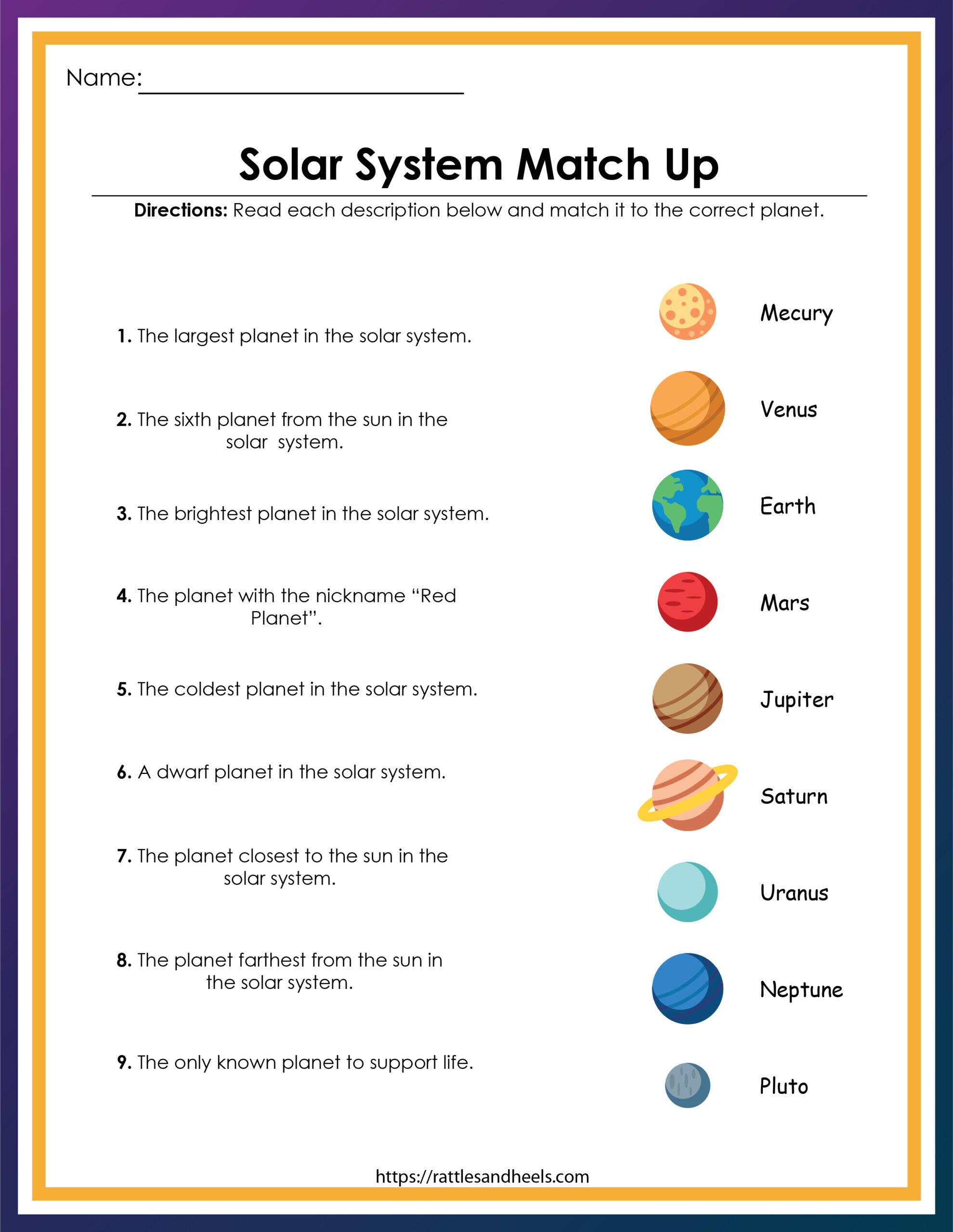 Free Solar System Worksheets For Kids - Adanna Dill throughout Free Printable Solar System Worksheets