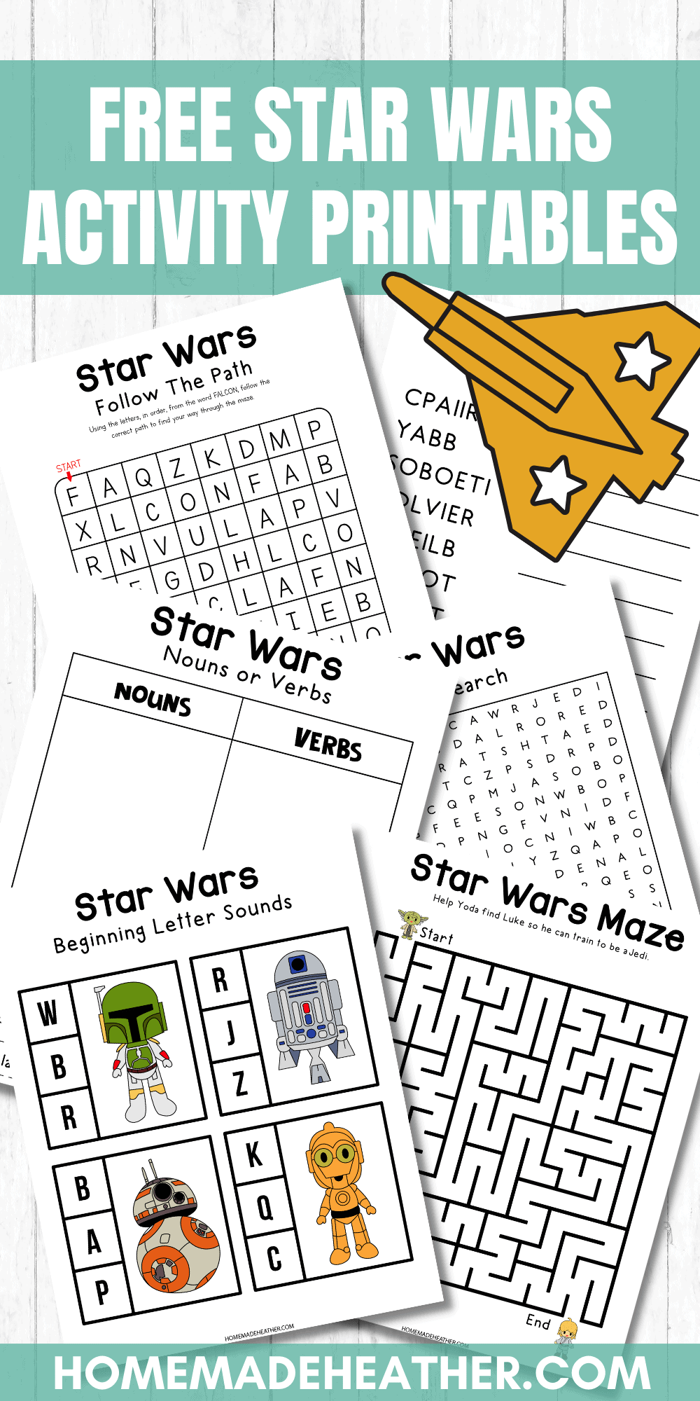 Free Star Wars Activity Printables » Homemade Heather regarding Free Star Wars Printables