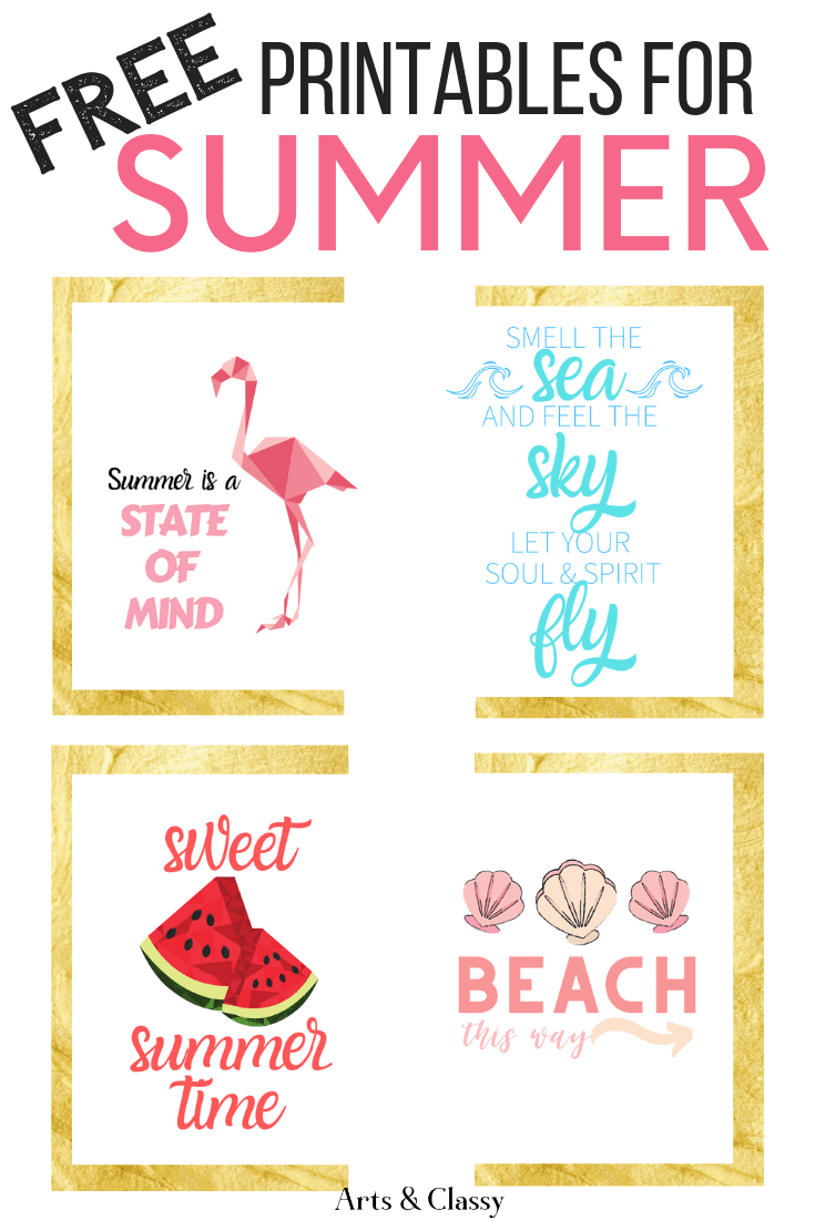 Free Summer Printables For Home – Arts And Classy inside Free Printables for Home Decor