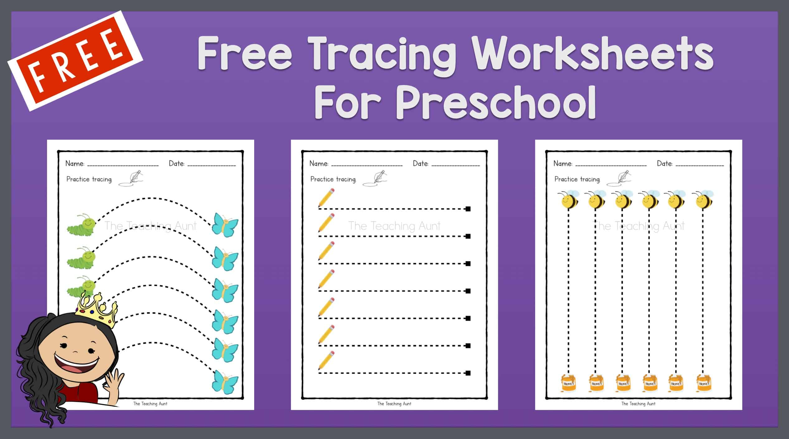 Free Tracing Worksheets For Preschool - The Teaching Aunt regarding Free Printable Tracing Worksheets