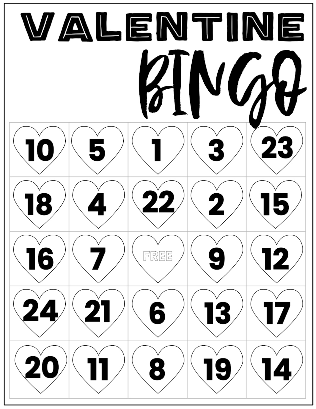 Free Valentine Bingo Printable Cards - Paper Trail Design regarding Valentine Bingo Free Printable