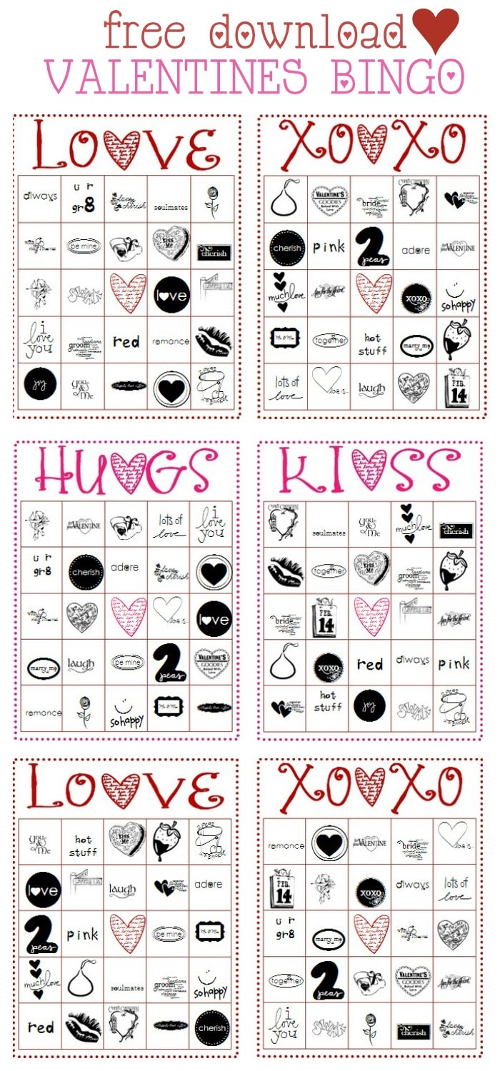 Free Valentines Bingo Cards – Let&amp;#039;S Diy It All – With Kritsyn Merkley with Valentines Bingo Cards Free Printable